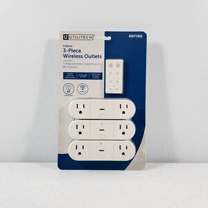 Utilitech 15-Amp Tamper Resistant Decorator Outlet, White 3-Pack